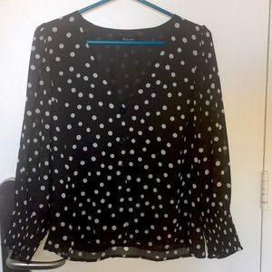 NWOT Madewell polka dot blouse